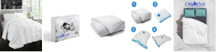 Creative Living Solution White Goose Feather and Down Cotton Case Comforter, Queen Size